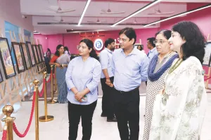 पूर्णिमा यूनिवर्सिटी में आयोजित की गई आर्ट एग्जीबिशन हीलिंग स्ट्रोक्स, 40 से अधिक पेंटिंग हुई प्रदर्शित 