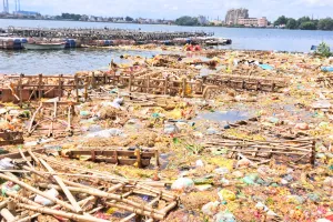 विसर्जन के बाद भी तालाब में तैरती रही गणपति की मूर्तियां, जगह-जगह बिखरी पड़ी पूजन सामग्री
