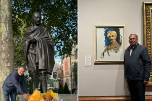 लंदन में राजस्थान का गौरव : स्पीकर देवनानी ने गांधी की प्रतिमा को नमन किया, महाराजा गंगा सिंह के पोर्ट्रेट पर जताया अभिमान