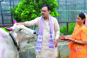 भजनलाल शर्मा ने गोपाष्टमी पर की गौ माता की पूजा, प्रदेश की सुख-समृद्धि की कामना