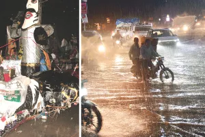 जलने से पहले गल गए रावण : जयपुर सहित प्रदेश के कई जिलों में तेज बारिश, आकाशीय बिजली गिरने से 33 मवेशी की मौत