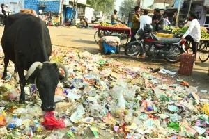 शहर में मुख्य मार्ग व कचरा पॉइंटों पर लगे कचरे के ढेर : रोजाना निकल रहा एक हजार टन कचरा, घर को साफ कर बाहर से ला रहे गंदगी 