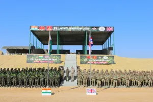 बीकानेर महाजन फील्ड फायरिंग रेंज में भारत-ब्रिटेन का सैन्य अभ्यास अजेय वॉरियर का आगाज : दोनोंं देशों के 240 सैनिक हो रहे हैं शामिल, अभ्यास आतंकवाद रोधी अभियानों पर केंद्रित