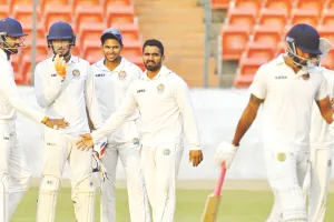 रणजी ट्रॉफी : हैदराबाद के खिलाफ मैच में राजस्थान बैकफुट पर, राजस्थान की पहली पारी 269 रनों पर सिमटी