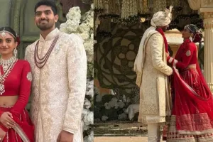 शाही युगल ने दक्षिण भारतीय परंपरा से लिए फेरे : नेत्रा ने पहना 5 करोड़ का लहंगा, वामसी ने सवा करोड़ की शेरवानी 