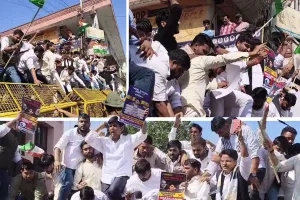 वोट चोरी के मुद्दे पर सड़क पर युवा कांग्रेस : भाजपा-चुनाव आयोग के खिलाफ प्रदर्शन, कहा- राहुल गांधी के हरियाणा और बिहार में खुलासे के बाद भाजपा की खुली पोल 