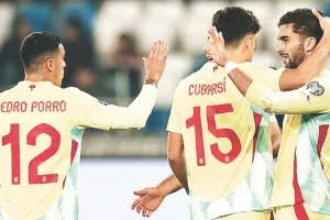 जॉर्जिया पर शानदार जीत के साथ स्पेन विश्व कप में जगह बनाने की ओर अग्रसर, ओयारजाबल के दो गोलों से क्वालीफायर में दबदबा