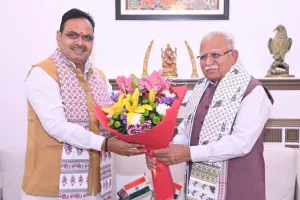 मुख्यमंत्री भजनलाल शर्मा ने केंद्रीय मंत्री मनोहर लाल से की मुलाकात, राजस्थान के विकास पर हुई चर्चा