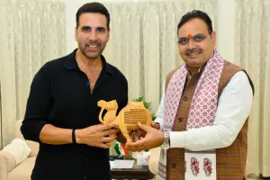 भजनलाल शर्मा से फ़िल्म अभिनेता अक्षय कुमार ने की मुलाकात, राजस्थान में फिल्म इंडस्ट्री विकसित करने को लेकर चर्चा 