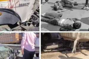 शराब के नशे में डंपर चालक की सड़क पर तबाही : सड़क पर बिखरे लोगों के शरीर के टुकड़े, 13 लोगों की मौके पर ही मौत