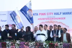 वेदांता पिंक सिटी हाफ मैराथन में 15 हजार से अधिक लोगों ने लिया भाग, सीएम भजनलाल समेत इन दिग्ग्जों ने लिया हिस्सा