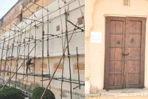 पेंटिंग्स का भी होगा संरक्षण कार्य : सालों बाद शीशमहल परिसर की दीवारों का संरक्षण कार्य शुरू, जल्द कराया जाएगा मानसिंह महल हिस्से का रिनोवेशन