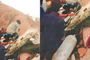 हाईवे पर 6 गाड़ियां भिड़ीं : महिला सहित चार यात्रियों की मौत, नहीं हो पाई मृतकों की शिनाख्त ; कई घायल उदयपुर रेफर