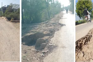 बांसी-देई मार्ग पर सड़कें बदहाल, राहगीरों में चिंता