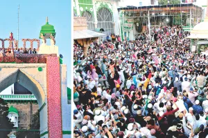 रजब माह का चांद दिखने पर शुरू होंगी मुख्य रस्में : ख्वाजा साहब के 814वें उर्स का दरगाह के बुलंद दरवाजा पर झंडारोहण के साथ आगाज, भीलवाड़ा के गौरी परिवार ने झंडा किया पेश