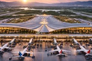 नवी मुंबई हवाई अड्डे पर उतरी वाणिज्यिक उड़ान, हवाई अड्डे पर यात्रियों का भव्य स्वागत