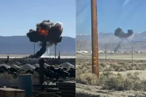 अमेरिकी एयरफोर्स का एक F-16 लड़ाकू विमान क्रैश, जमीन से टकराकर लगी भयंकर आग, पायलट सुरक्षित