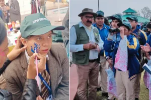 जयपुर बर्ड फेस्टिवल–2026 का भव्य शुभारंभ : पंखों की उड़ान और आर्द्रभूमियों की पुकार के साथ संरक्षण का उत्सव शुरू, बच्चों के गालों और ललाट पर उकेरे गए पक्षी