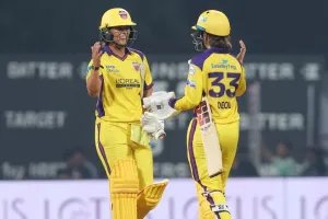 डब्ल्यूपीएल : यूपी वॉरियर्ज को मिली पहली जीत, हरलीन की नाबाद फिफ्टी, मुंबई को 7 विकेट से हराया 