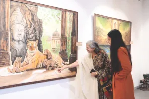 चित्रांग में कैनवास पर उतरा अनुभव, वरिष्ठ कलाकार जगदीश की सोलो आर्ट एग्जीबिशन का समापन