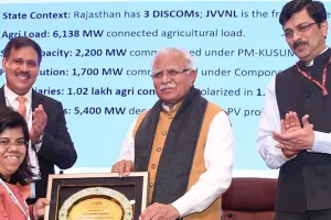 पीएम-कुसुम योजना में श्रेष्ठ उपलब्धि के लिए राजस्थान डिस्कॉम्स को गोल्ड अवॉर्ड, मनोहर लाल ने ऑल इण्डिया डिस्कॉम्स एसोसिएशन के वार्षिक सम्मान समारोह में किया सम्मानित