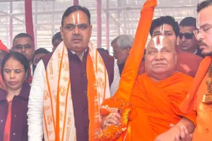 जगद्गुरु रामभद्राचार्य जी महाराज का सनातन परंपरा के संरक्षण योगदान, मुख्यमंत्री भजनलाल शर्मा श्रीराम कथा में हुए शामिल