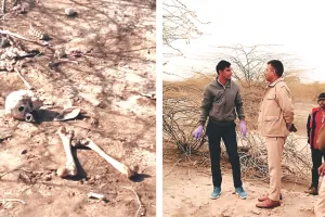 बजरी खान में बुजुर्ग का कंकाल मिलने से क्षेत्र में सनसनी : पुलिस ने जब्त कपड़े एवं जूतियां, सितंबर 2025 से लापता था बुजुर्ग 