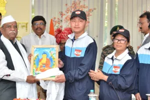 लद्दाख के दिव्यांग विद्यार्थियों ने राज्यपाल से मुलाकात की, राष्ट्रीय एकता यात्रा के अंतर्गत आये विद्यार्थी