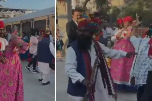 5 देशों के पर्यटकों ने लिया राजस्थानी आतिथ्य का अनुभव, गांधी नगर स्टेशन पर पारंपरिक अंदाज में हुआ स्वागत अभिनंदन