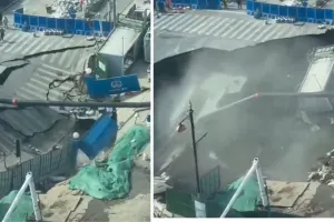चीन में भीषण सड़क हादसा: देखते ही देखते जमीन के अंदर समा गया सड़क का बड़ा हिस्सा, कोई हताहत नहीं