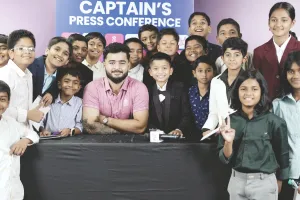 राजस्थान रॉयल्स के नए कप्तान रियान पराग की अनूठी कैप्टन मीट : स्पेशल प्रेस कान्फ्रेंस का हुआ आयोजन, बच्चें बने रिपोर्टर