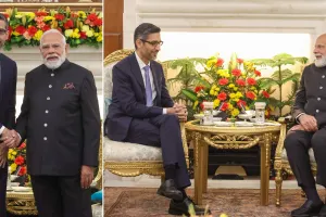 मोदी से सुंदर पिचाई ने की मुलाकात : एआई के क्षेत्र में हो रहे कार्यों के बारे में की बात, कहा- समिट के लिए भारत लौटकर अच्छा लगा