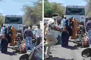 नसीराबाद घाटी में रोडवेज बस से उठे धुएं से मची अफरातफरी, सभी यात्री सुरक्षित