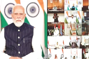 पीएम ने की वीडियो कॉन्फ्रेंसिंग के जरिए मुख्यमंत्रियों के साथ बैठक : करीब 2 घंटे चली बैठक में पश्चिम एशिया में जंग से उपजे हालात पर चर्चा, कहा- सभी राज्य टीम इंडिया की तरह मिलकर करें काम