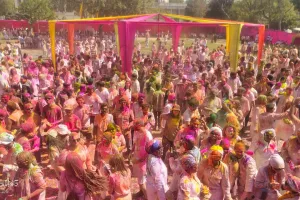 गुलाबी नगरी में आज 'ग्लोबल होली', विदेशी मेहमानों ने खासा कोठी में जमकर उड़ाया रंग