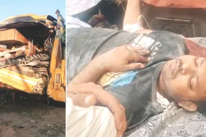 अजमेर में बाइपास पर हादसा : दुल्हन के रिश्तेदारों से भरी बस पलटी, चालक की मौत