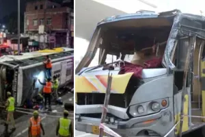 दिल्ली में भीषण सड़क हादसा: यात्री बस पलटने से 2 लोगों की मौत; अन्य 23 घायल, बचाव और राहत कार्य जारी