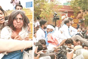 एनएसयूआई का कड़ा विरोध : आरयू कैम्पस बना अभेद्य दुर्ग, चप्पे-चप्पे पर पुलिस