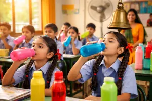 दिल्ली के स्कूलों में तेज गर्मी को लेकर मानवीय पहल : अब बच्चों को पीने की पानी की याद दिलाने के लिए बजेगी घंटी, हर 45-60 मिनट बाद मिलेगा हाइड्रेशन ब्रेक