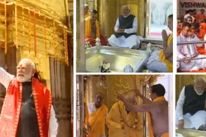 प्रधानमंत्री मोदी रोड़ शो करते हुए काशी विश्वनाथ मंदिर पहुंचे : बटुकों ने शंखनाद, ढोल-नगाड़ों और पुष्पवर्षा से किया स्वागत, गंगा एक्सप्रेसवे का करेंगे उद्घाटन