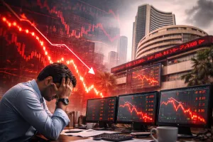 विदेशों से मिले नकारात्मक संकेतों के बीच घरेलू शेयर बाजार लाल निशान में बंद : बैंकिंग-आईटी शेयरों में दबाव, इन शेयरों में दिखा एक्शन 