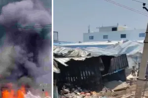 फर्नीचर फैक्ट्री में भीषण आग : दीवार तोड़कर अंदर पहुंची फायर टीम, 10 दमकलों ने दो घंटे में पाया काबू