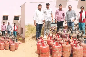 घरेलू गैस के अवैध कारोबार का भंडाफोड़, पांच जगहों पर रसद विभाग की कार्रवाई