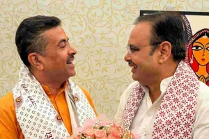 मुख्यमंत्री भजनलाल शर्मा ने मुख्यमंत्री पद की शपथ ग्रहण करने पर सुवेंदु अधिकारी को दी बधाई, कहा- पश्चिम बंगाल प्रगति और समृद्धि की नई ऊंचाइयों को छुएगा