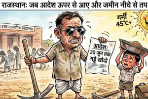 हरियालो राजस्थान अभियान : स्टूडेंट्स और शिक्षक ग्रीष्मावकाश पर, पौधरोपण के लिए गड्ढ़े खोदेगा कौन