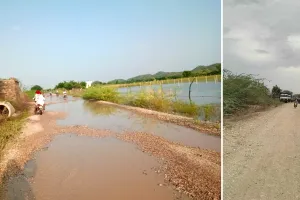 अधूरी एमडीआर-183 सड़क बरसात में बनी बड़ी परेशानी