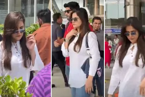 बॉलीवुड स्टार जरीन खान पहुंचीं जयपुर, एयरपोर्ट पर दिखा फैंस का जबरदस्त उत्साह