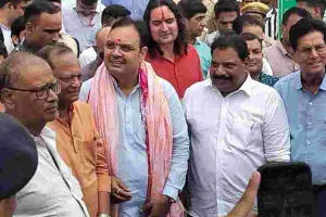 मुख्यमंत्री भजनलाल शर्मा का जयपुर व्यापार महासंघ ने किया छोटी चौपड़ मेट्रो स्टेशन पर स्वागत