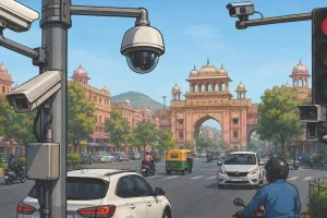 जयपुर में ट्रैफिक पर हाईटेक पहरा : 47 कैमरों की नजर, नियम तोड़ा तो घर बैठे पहुंच रहा ई-चालान
