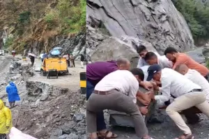 उत्तराखंड में यमुनोत्री राजमार्ग पर भूस्खलन : भारी मात्रा में रास्ते में आया मलबा और बोल्डर, चारधाम यात्रा प्रभावित